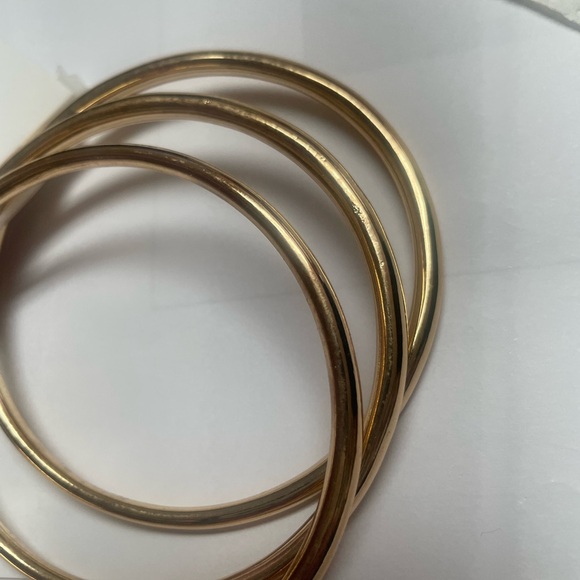 Nine West Bangle Gold Tone Solid Bracelet Set, NWT - Picture 4 of 4